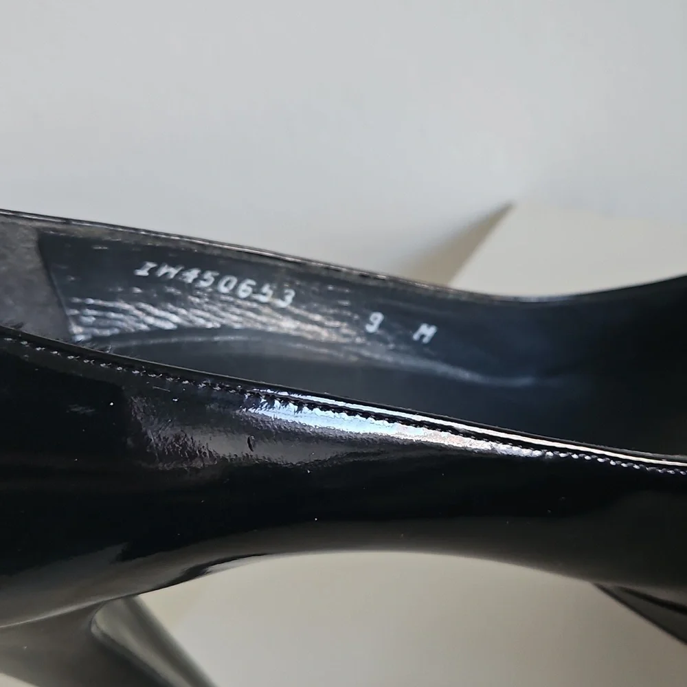 STUART WEITZMAN Elegant Black Women's Patent Leather Heels Size US 9 - Picture 9 of 9
